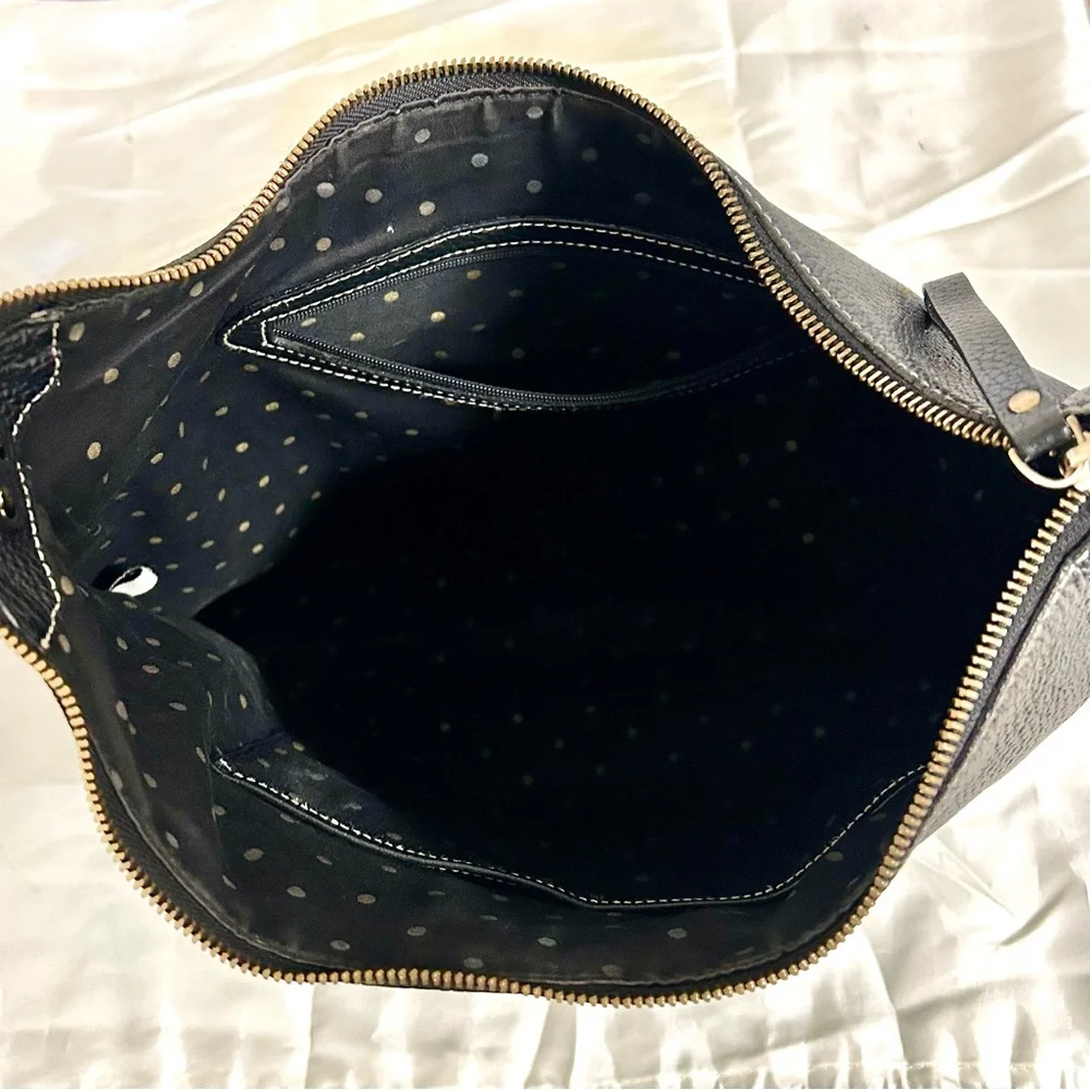 vintage Kate Spade Black Pebbled Cow Leather, very soft, Shoulder Bag.